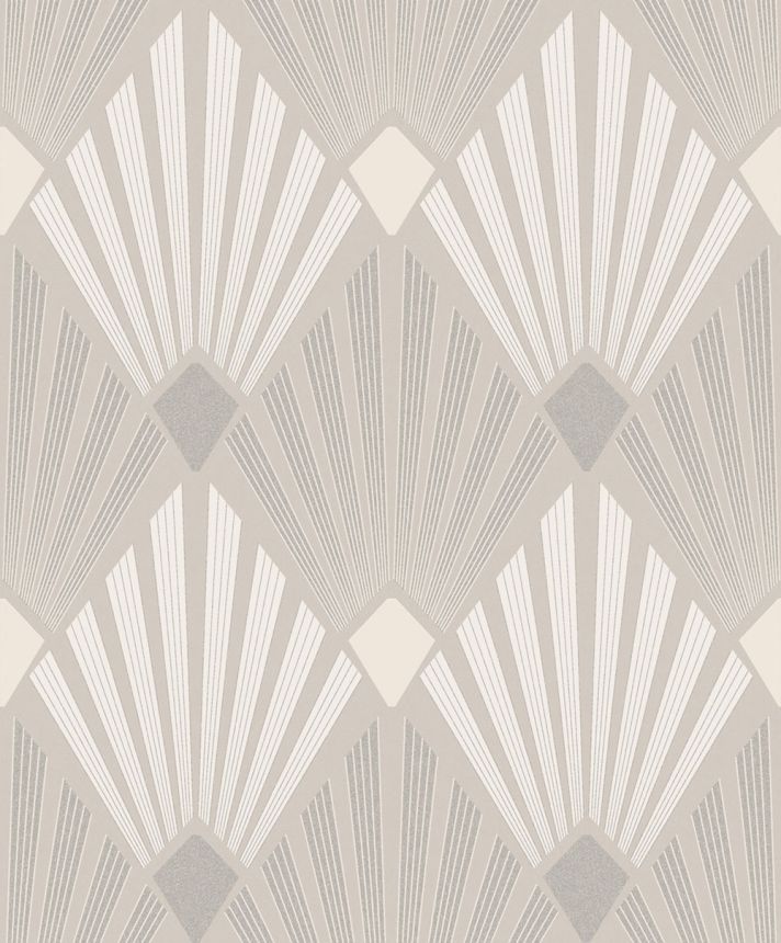 Tapeta na stenu, béžová, grafický vzor, Art Deco, HAV402, The Texture Book, Masureel