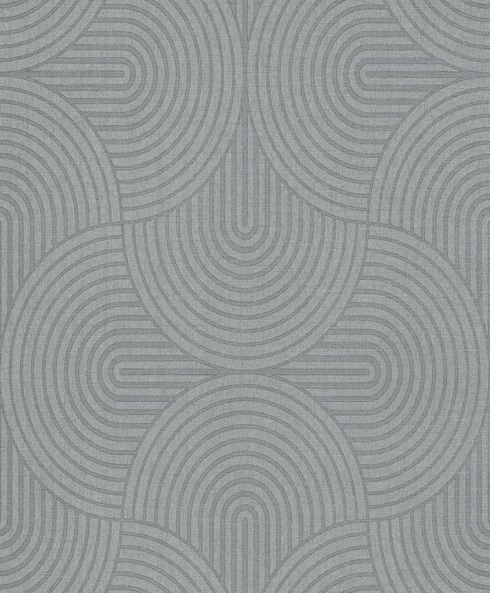 Tapeta na stenu, sivozelená, grafický vzor, Art Deco, EAR603, The Texture Book, Masureel