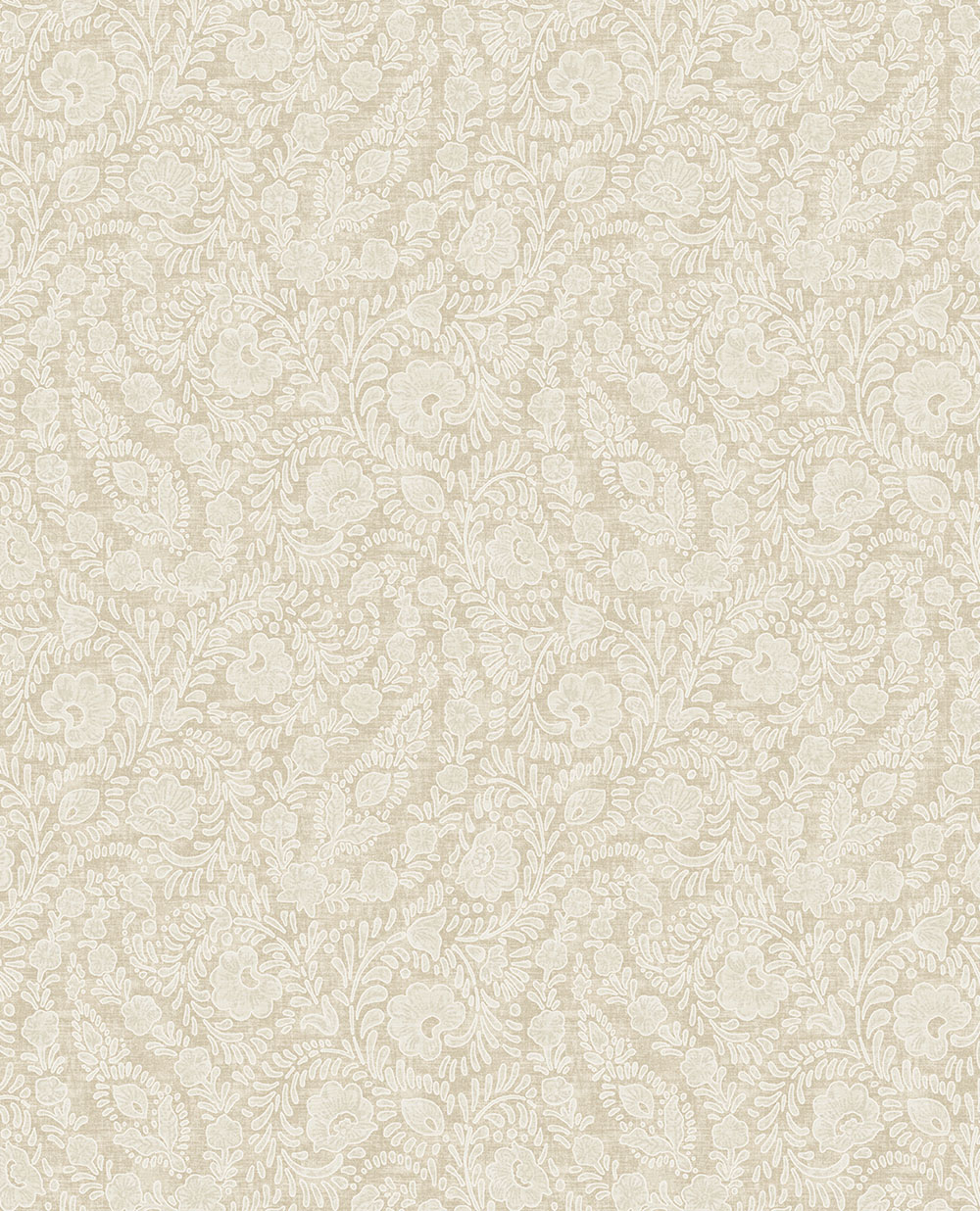 Tapeta, krémová, kvety, ornamenty, 350650, Amber, Eijffinger