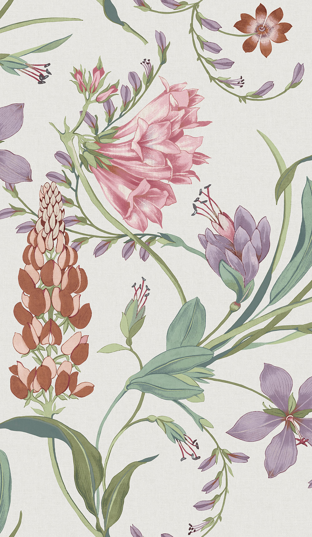 Tapeta, ružovo-fialová, kvety, 130297, Concerto, Graham Brown Premium