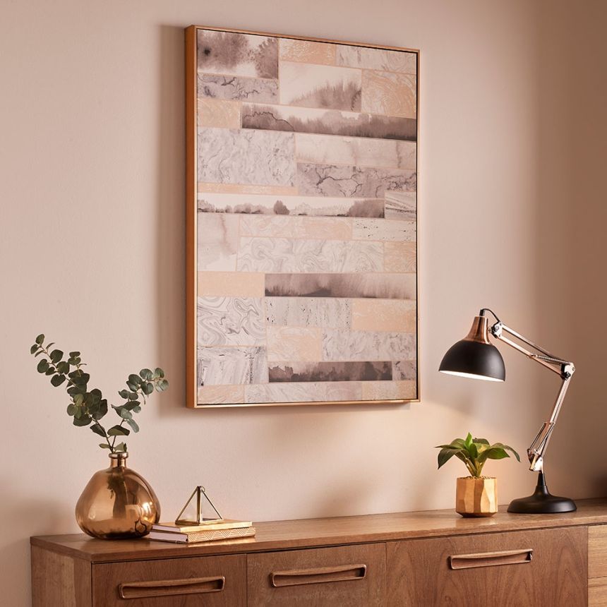 Rámovaný obraz Rose zlaté Quartz Dimension 104020, Wall Art, Graham Brown