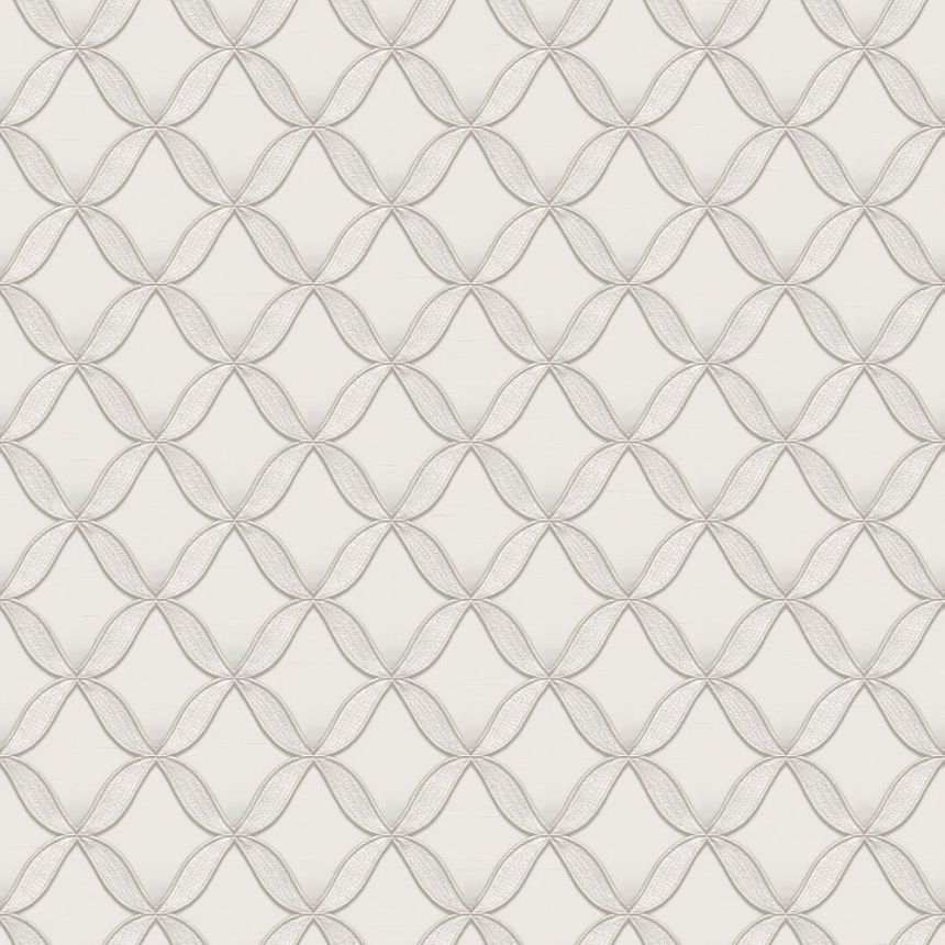 Geometrická vliesová tapeta na stenu, sivá, imitácia látky, FT221221, Best Sellers, Design ID