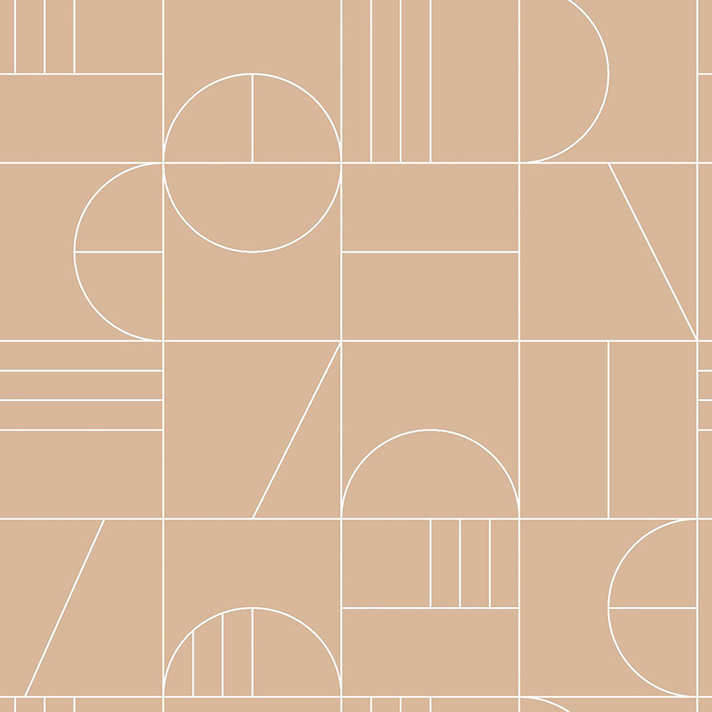 Hnedá tapeta geometrický vzor 139208, Art Deco, Est