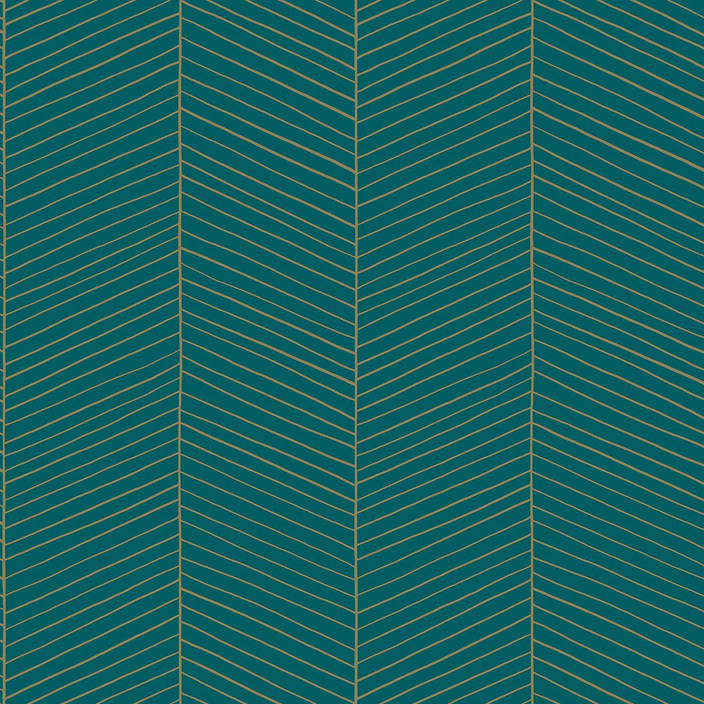 Tyrkysová vliesová tapeta pruhy, prúžky 139200, Art Deco, Esta