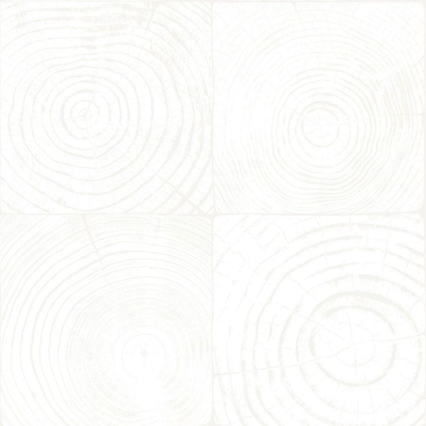 Biela vliesová tapeta imitacia dreva s letokruhmi 347543, Matières - Wood, Origin