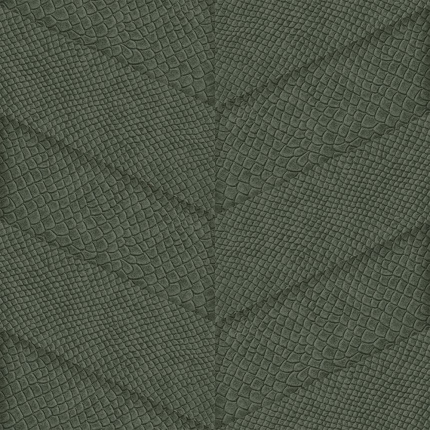Vliesová tapeta zelená, parketový vzor kože 347793, Luxury Skins, Origin
