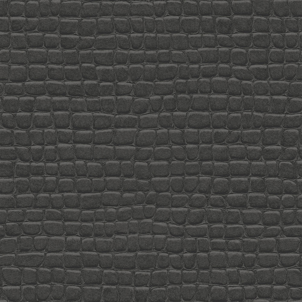 Vliesová čierna tapeta, imitácia čiernej krokodílej kože 347783, Luxury Skins, Origin