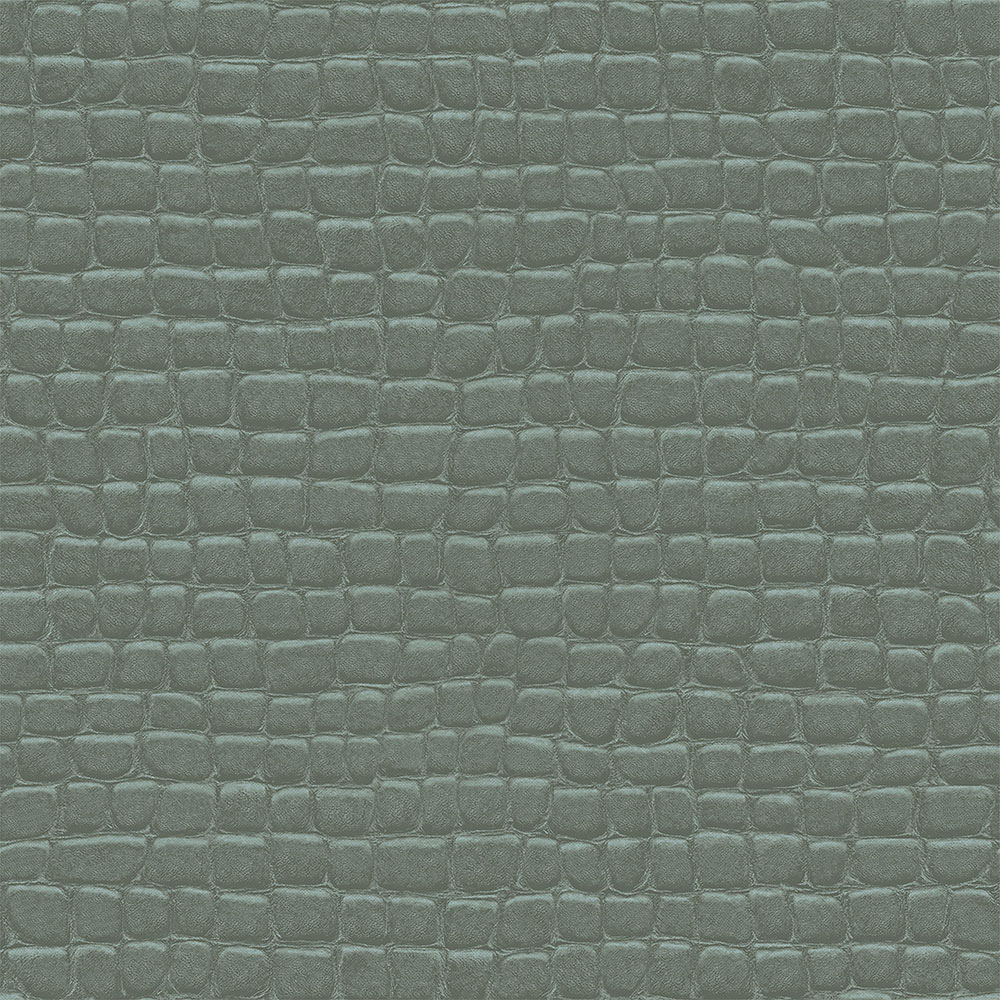 Sivozelená vliesová tapeta, imitácia krokodílej kože 347778, Luxury Skins, Origin