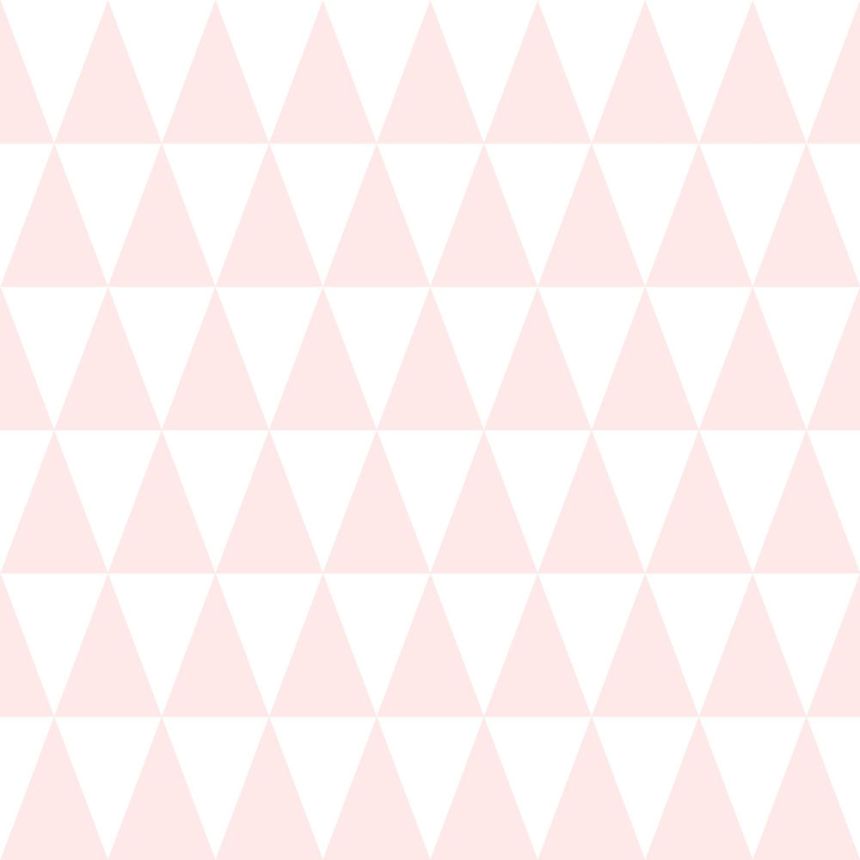 Vliesová tapeta s ružovými a bielymi trojuholníkmi 128862, Little Bandits, Esta