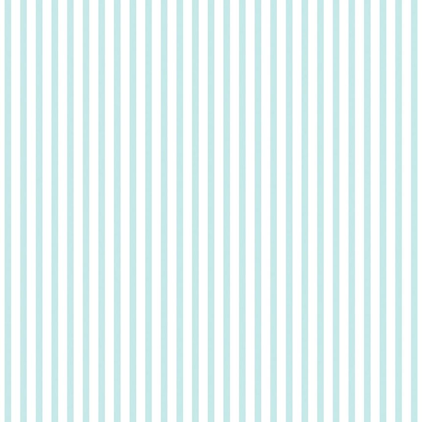 Papierová tapeta na stenu, biele a tyrkysové pruhy, prúžky 462-2, Pippo, ICH Wallcoverings