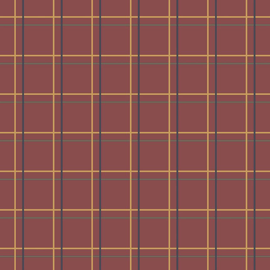 Červená vliesová tapeta s geometrickým vzorom 6505-4, Batabasta, ICH Wallcoverings