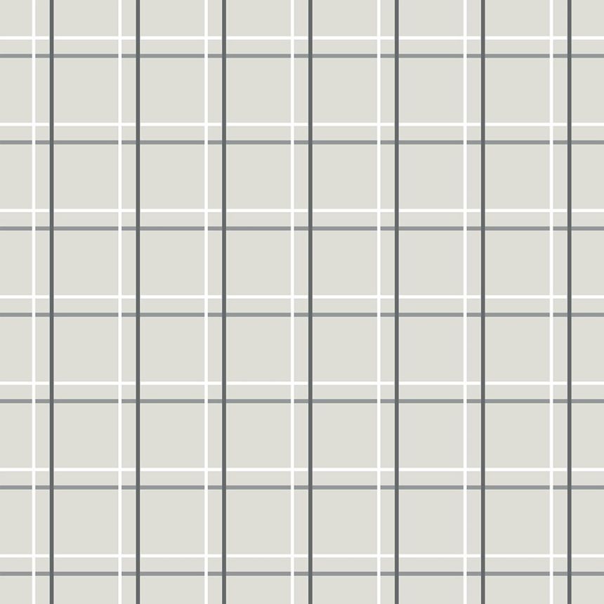 Sivá vliesová tapeta s geometrickým vzorom 6505-2, Batabasta, ICH Wallcoverings