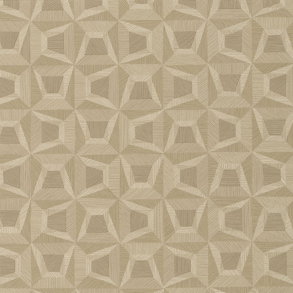 Hnedá vliesová tapeta s geometrickým vzorom 31906, Textilia, Limonta