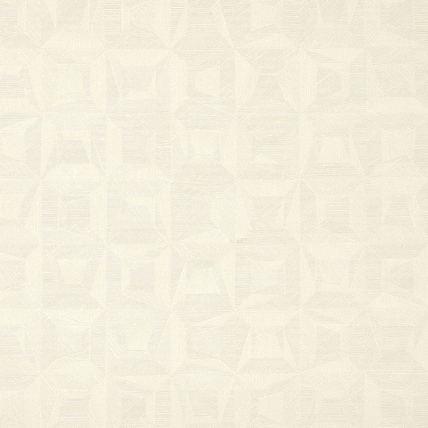 Biela vliesová tapeta s geometrickým vzorom 31901, Textilia, Limonta