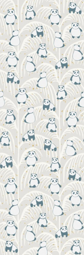 Detská obrazová vliesová tapeta 399121, Panda Palm, 93 x 280 cm, Mini Me, Eijffinger
