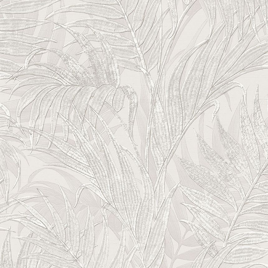 Luxusná krémová vliesová tapeta, palmové listy GR322101, Grace, Design ID