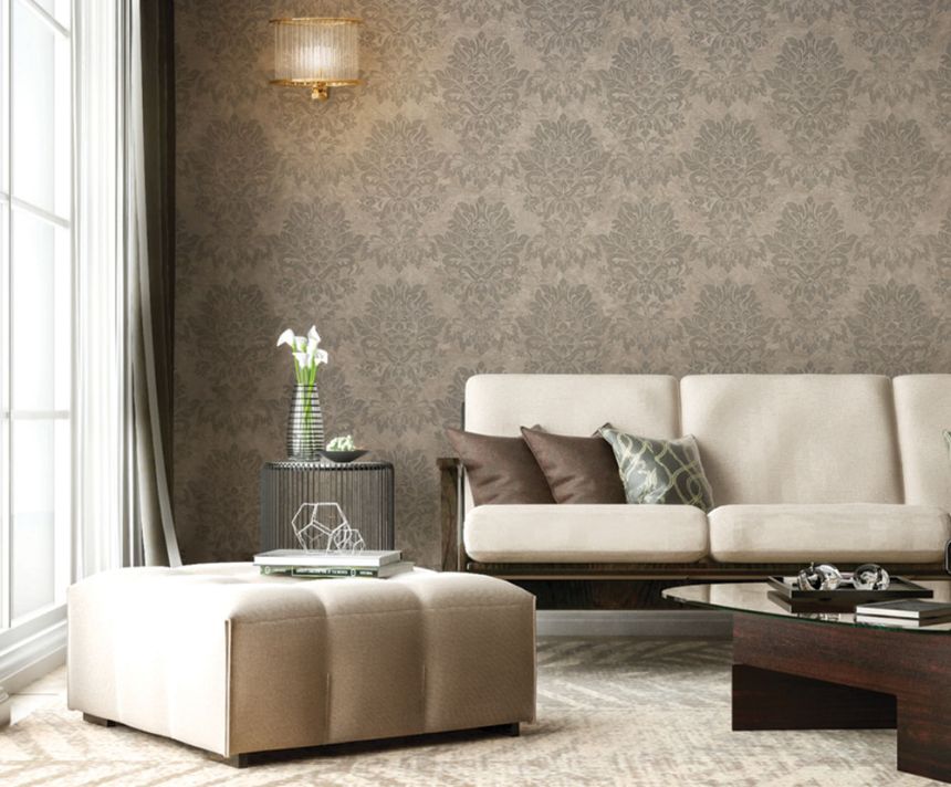Luxusná hnedá vliesová tapeta ornamenty M13019, Murella Italia, Zambaiti Parati