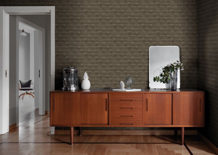Luxusné vliesová tapeta imitácia tmavosivej kože 64808, Materea, Limonta