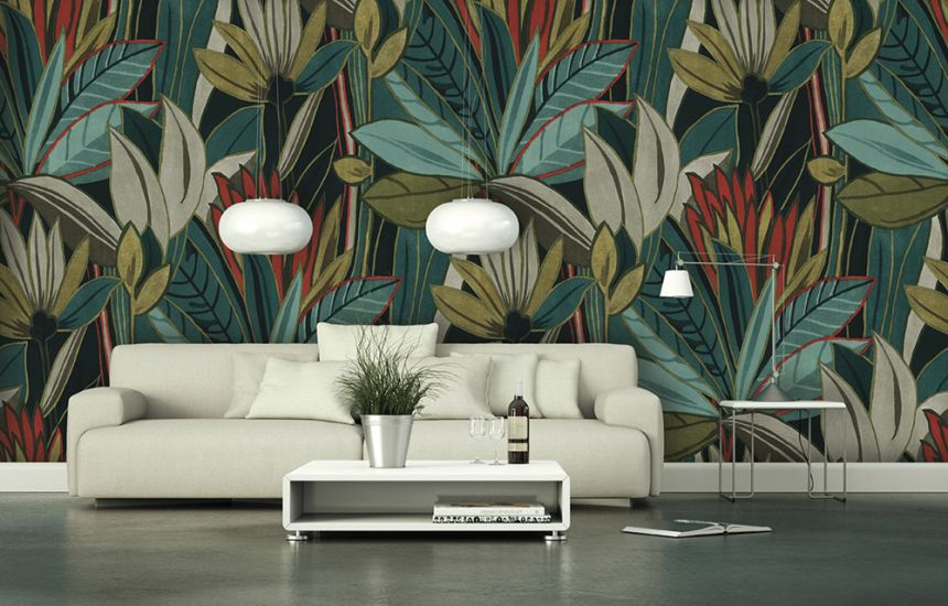 Vliesová fototapeta, Listy, Z66871, 5,10 X 3 m, Satin Flowers, Zambaiti Parati