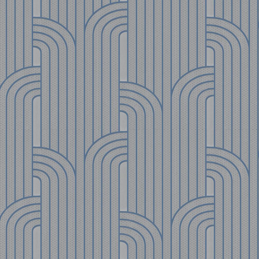 Strieborná vliesová tapeta geometrický vzor Z76048, Vision, Zambaiti Parati
